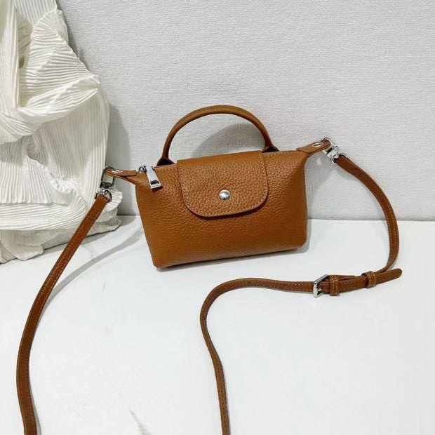 Top Grain Leather Niche Crossbody Phone Bag