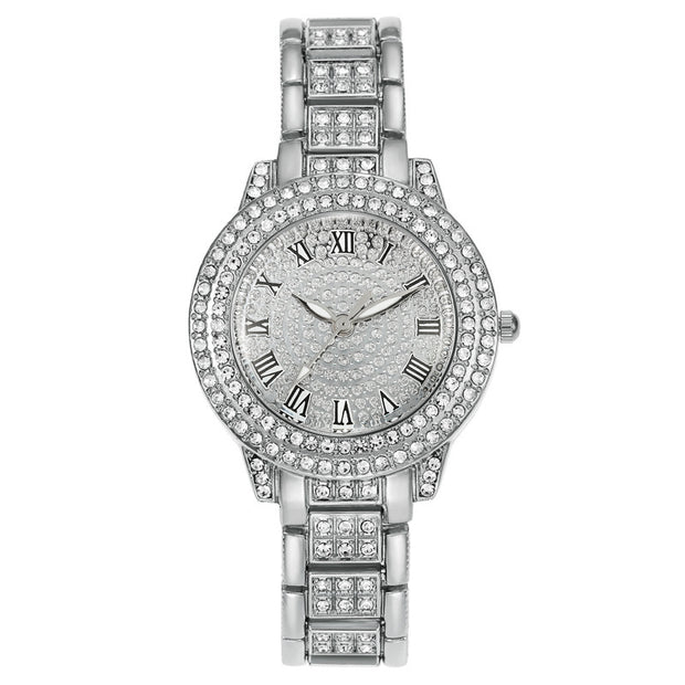 Women's Starry Rhinestone Watch Digital Roman Diamond