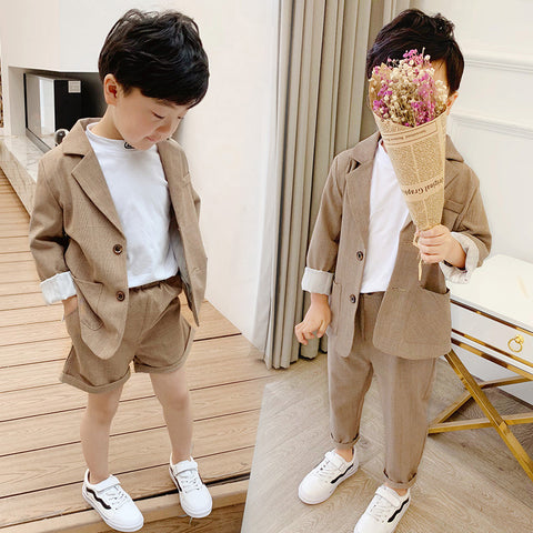 Korean Kids' Casual Two-Piece Suit – Trendy & Cute for Boys & Girls.