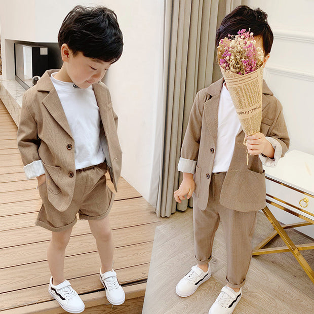Korean Kids' Casual Two-Piece Suit – Trendy & Cute for Boys & Girls.