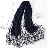Leopard Print Cotton Scarf - Casual Long Gauze for Men & Women