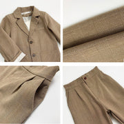 Korean Kids' Casual Two-Piece Suit – Trendy & Cute for Boys & Girls.