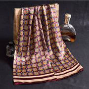 Double Layer Silk Crepe Satin Men's Long Silk Scarf