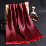 Double Layer Silk Crepe Satin Men's Long Silk Scarf