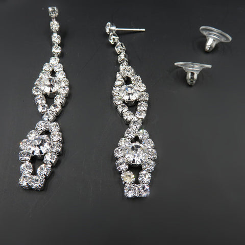 Two-Piece Fashion Bride Jewelry Set – Elegant Electroplated Alloy, Factory Direct.