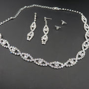 Two-Piece Fashion Bride Jewelry Set – Elegant Electroplated Alloy, Factory Direct.