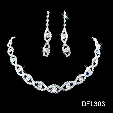 Two-Piece Fashion Bride Jewelry Set – Elegant Electroplated Alloy, Factory Direct.