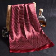 Double Layer Silk Crepe Satin Men's Long Silk Scarf