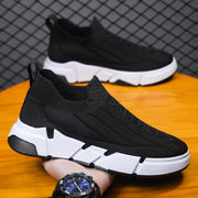 Spring Men's Casual Slip-On Sports Shoes Flyknit Mesh & Sock Cuffs.