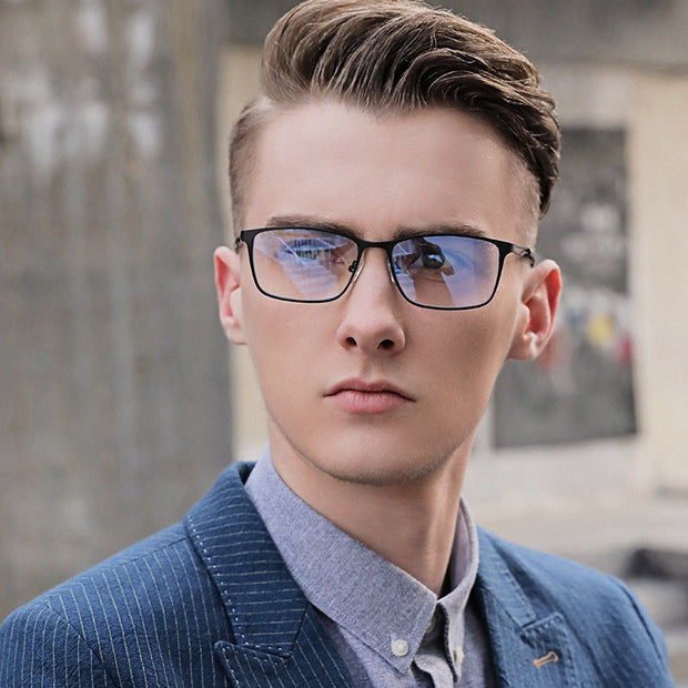 Fashion Metal Anti-Blue Half Frame Glasses for Men