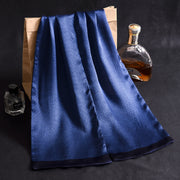 Double Layer Silk Crepe Satin Men's Long Silk Scarf