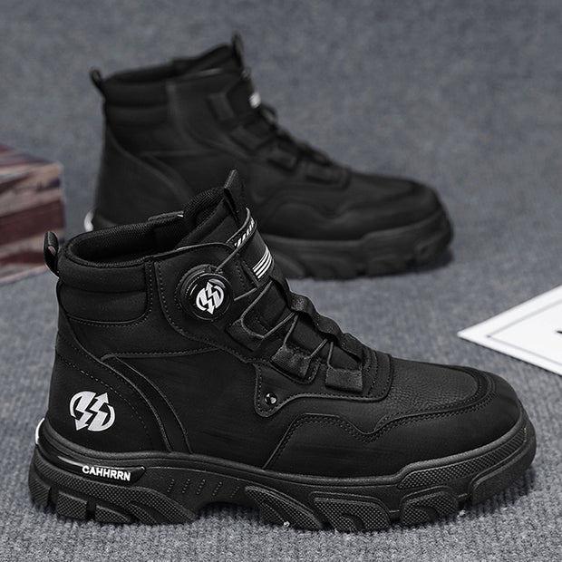 New Outdoor Men's Non-slip Thick Bottom High-top Casual Shoes