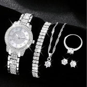 Women's Cornucopia Diamond-Embedded Watch Set Popular & Stylish.