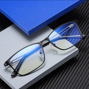 Fashion Metal Anti-Blue Half Frame Glasses for Men