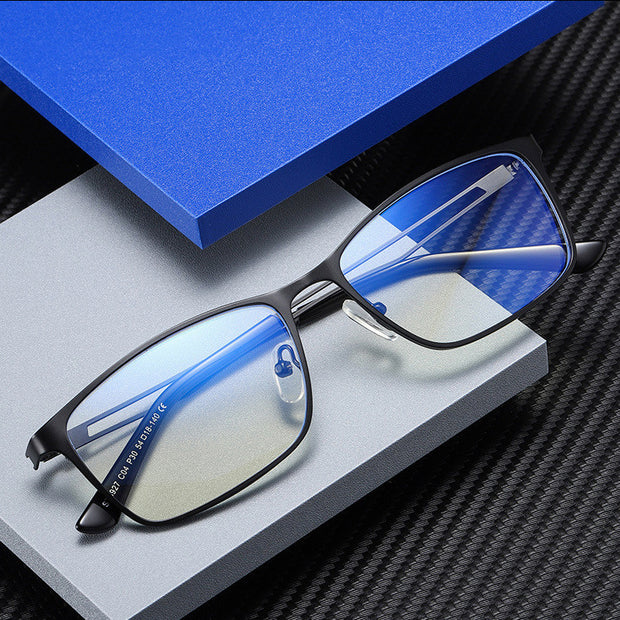 Fashion Metal Anti-Blue Half Frame Glasses for Men