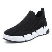 Spring Men's Casual Slip-On Sports Shoes Flyknit Mesh & Sock Cuffs.