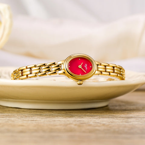 Exquisite Oval Mini Women's Vintage Waterproof Quartz Watch