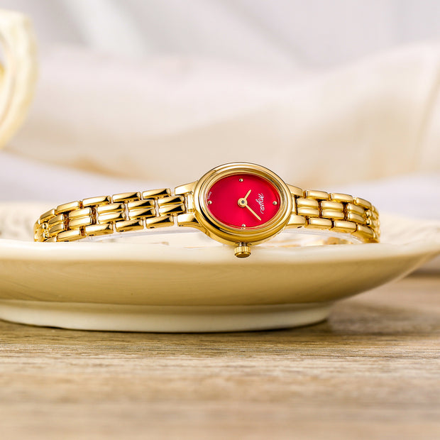 Exquisite Oval Mini Women's Vintage Waterproof Quartz Watch