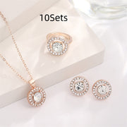 Pearl Butterfly Jewelry Set Drip Oil