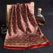 Double Layer Silk Crepe Satin Men's Long Silk Scarf