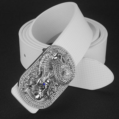 Creative All-Match Leather Belt with Smooth Buckle