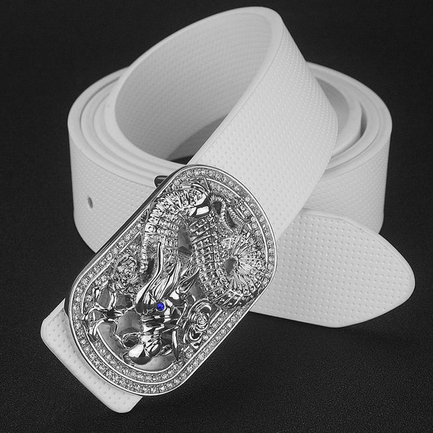 Creative All-Match Leather Belt with Smooth Buckle