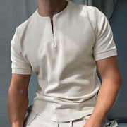 Men's Solid Polo Shirt – Short-Sleeve Summer Top.