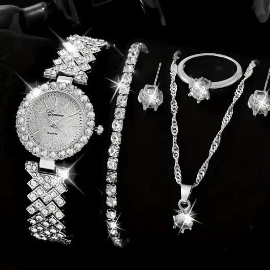 Women's Cornucopia Diamond-Embedded Watch Set Popular & Stylish.