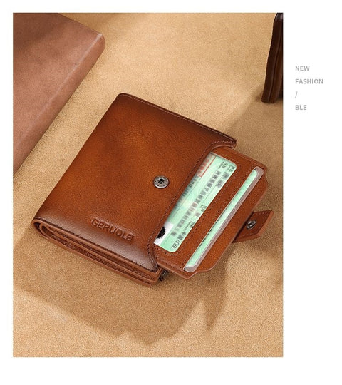 Men's Zipper Wallet Large Capacity & Multi-Card.