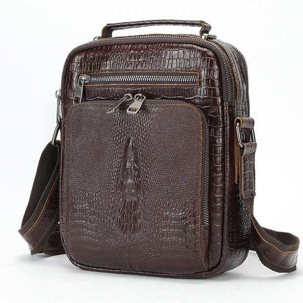 Vintage Crazy Horse Genuine Leather Shoulder Messenger Bag