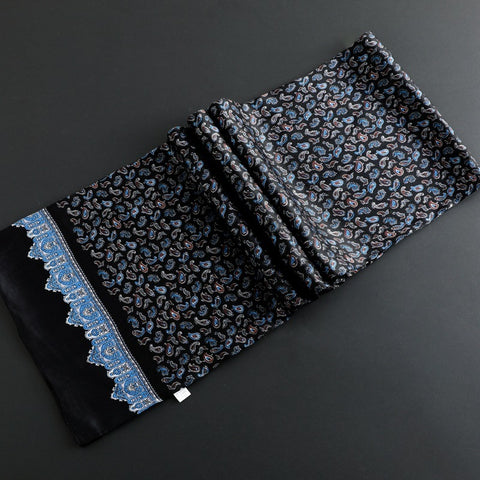 Double Layer Silk Crepe Satin Men's Long Silk Scarf