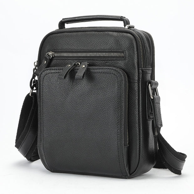 Vintage Crazy Horse Genuine Leather Shoulder Messenger Bag