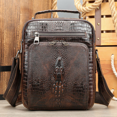 Vintage Crazy Horse Genuine Leather Shoulder Messenger Bag