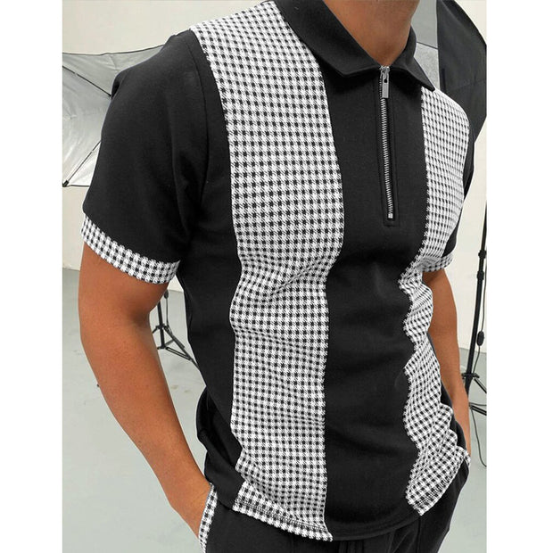 Men's Solid Polo Shirt – Short-Sleeve Summer Top.