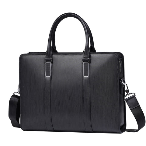 High-End Men's Cowhide Business Laptop Handbag