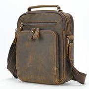 Vintage Crazy Horse Genuine Leather Shoulder Messenger Bag