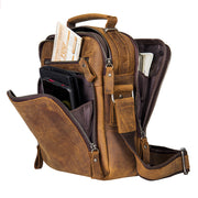 Vintage Crazy Horse Genuine Leather Shoulder Messenger Bag