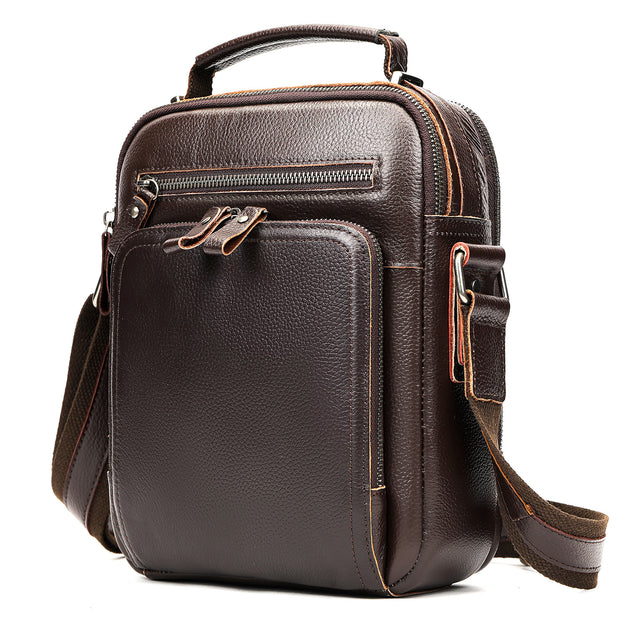 Vintage Crazy Horse Genuine Leather Shoulder Messenger Bag