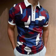 Men's Solid Polo Shirt – Short-Sleeve Summer Top.