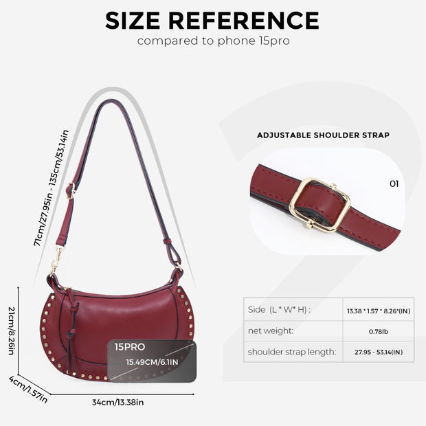 Single Shoulder Crescent Retro Women's Bag