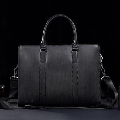 High-End Men's Cowhide Business Laptop Handbag