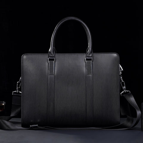 High-End Men's Cowhide Business Laptop Handbag