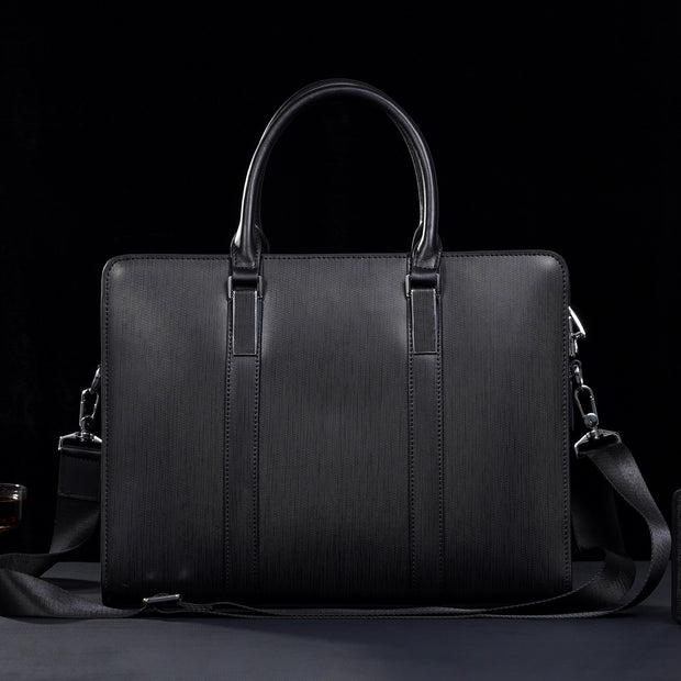 High-End Men's Cowhide Business Laptop Handbag