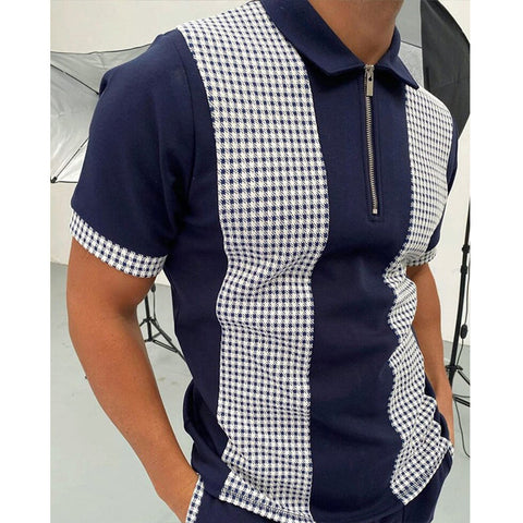 Men's Solid Polo Shirt – Short-Sleeve Summer Top.