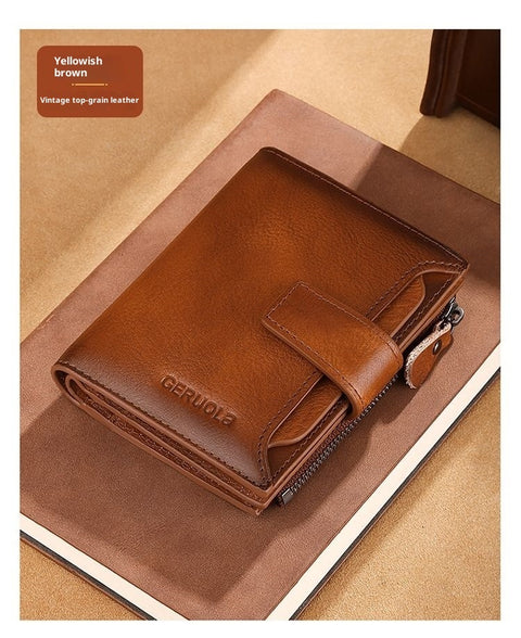 Men's Zipper Wallet Large Capacity & Multi-Card.
